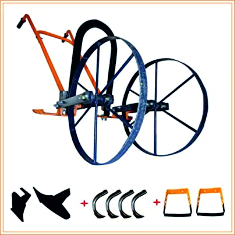 MAHAN Manual High Arc Wheel Hoe with all ATTACHMEMT