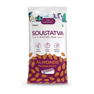 soultatva Almonds Roasted Salted (Pack Of 12) 20GM