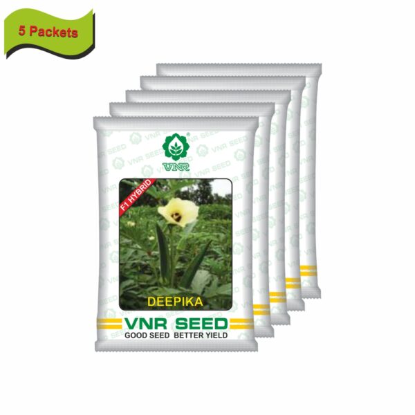 VNR OKRA hybrid DEEPIKA (50 GM)(5 packets) - Image 2