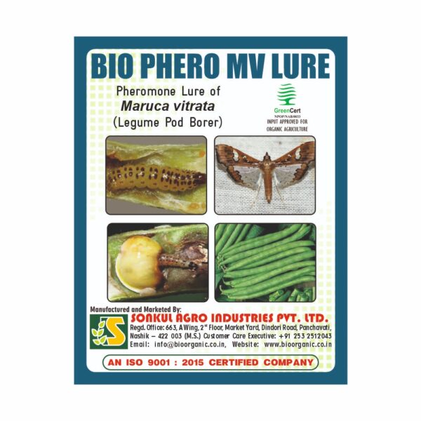 SONKUL AGRO BIO PHERO MV Lure & Delta trap set Maruca vitrata (Legume pod borer)(10 Piece)