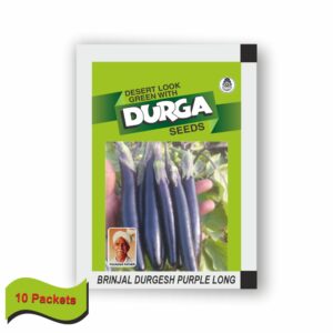 DURGA BRINJAL DURGESH PURPLE LONG (50 gm)(10 packets)