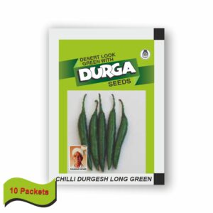 DURGA CHILLI DURGESH LONG GREEN (25 gm)(10 packets)