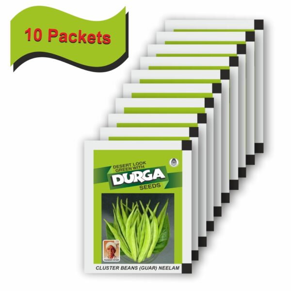 DURGA CLUSTER BEANS (GUAR) NEELAM (100 GM)(10 PACKETS) - Image 2