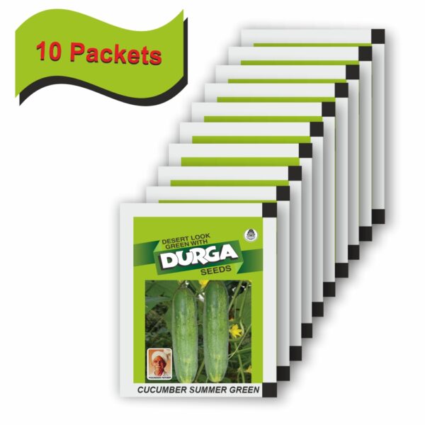 DURGA CUCUMBER SUMMER GREEN (10 gm)(10 packets) - Image 2