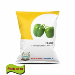 farmson FB-2011 (GREEN CAPSICUM) F1 HYBRID CHILLI SEEDS (10 gm)(pack of 10)