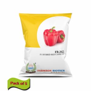 farmson FB-2022 (RED CAPSICUM) F1 HYBRID CHILLI SEEDS (10 gm)(pack of 5)