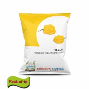 farmson FB-2120 (YELLOW HABANERO) F1 HYBRID CHILLI SEEDS(VERY HOT)(10 gm)(pack of 10)