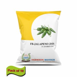farmson FB-JALAPENO (2020) F1 HYBRID CHILLI SEEDS (10 gm)(PACK OF 10)