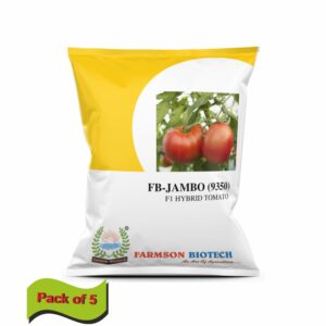 FARMSON FB-JAMBO (9350) F1 HYBRID TOMATO SEEDS (BIG ROUND AND RED) (10 gm)(PACK OF 5)