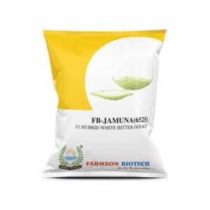 FARMSON FB-JAMUNA (6525) F1 HYBRID WHITE BITTER GOURD SEEDS (SHORT)(10 gm)