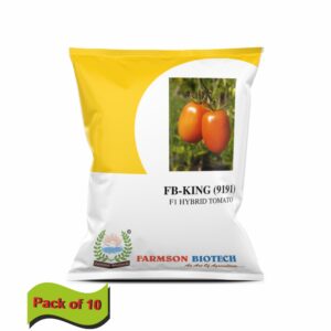 FARMSON FB-KING (9191) F1 HYBRID TOMATO SEEDS (SQUARE OVAL AND RED)(10 gm)(PACK OF 10)
