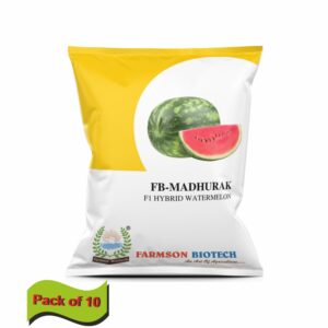 FARMSON FB-MADHURAK F1 HYBRID WATERMELON SEEDS (50 gm)(pack of 10)