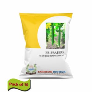 FARMSON FB-PRABHAS F1 HYBRID SPONGE GOURD SEEDS (10 gm)(pack of 10)