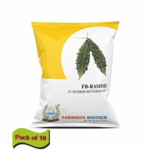 FARMSON FB-RASHMI F1 HYBRID BITTER GOURD SEEDS(10 gm)(pack of 10)