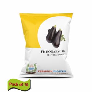 FARMSON FB-RONAK (4140) F1 HYBRID BRINJAL (EGG PLANT)(10 GM) (PACK OF 10)