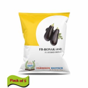 FARMSON FB-RONAK (4140) F1 HYBRID BRINJAL (EGG PLANT)(10 GM) (PACK OF 5)