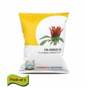farmson FB-SHIKHAR F1 HYBRID CHILI SEEDS (UPRIGHT)(10 gm)(packs of 5)