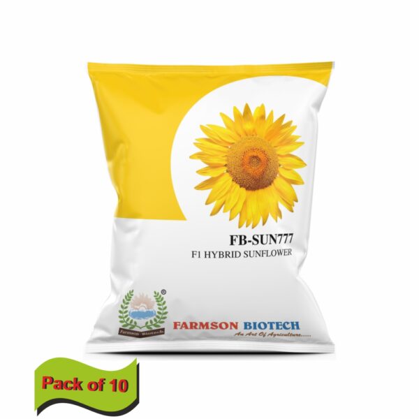 farmson FB-SUN777 F1 HYBRID SUNFLOWER SEEDS (500 gm)(pack of 10)
