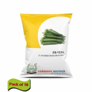 FARMSON FB-VEDA RESEARCH OKRA SEEDS(250 GM)(pack of 10)