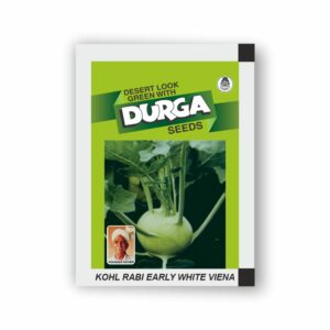 DURGA KNOL KOHL RABI EARLY WHITE VIENA (kitchen garden packet) (Minimum 10 Packets)