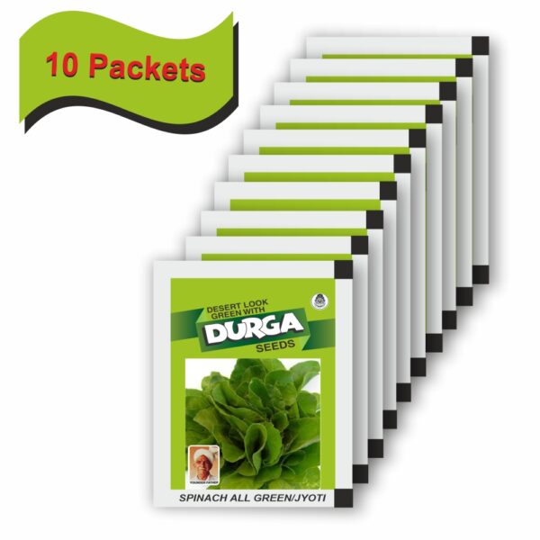 DURGA SPINACH ALL GREEN/JYOTI (10 gm)(10 packets) - Image 2