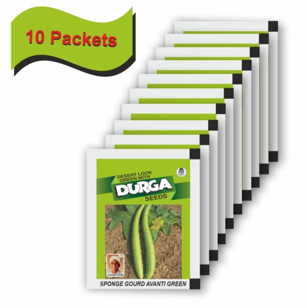 DURGA SPONGE GOURD AVANTI (LIGHT GREEN) (50 GM) (10 PACKETS) - Image 2