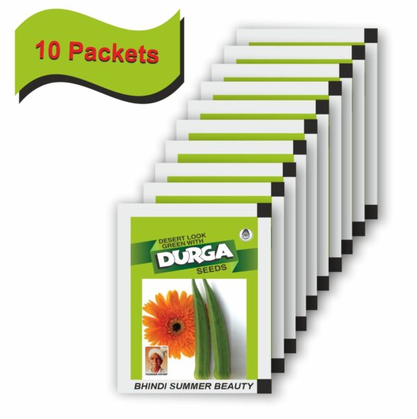 DURGA OKRA SUMMER BEAUTY (50 gm)(10 PACKETS) - Image 2
