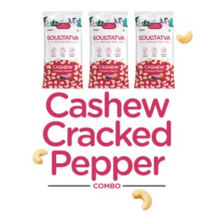 SOULTATVA Cashew Nuts Cracked Pepper Combo 240GM